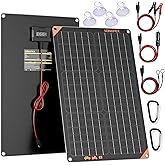 SUNAPEX 12V 30 Watt Solar Trickle Charger Maintainer - Waterproof Solar Powered Battery Charger - Solar Panel Kit Built-in Smart Charge Controller for Car Rv Trailer Truck Boat Automotive Marine
