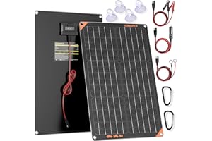 SUNAPEX 12V 30Watt Solar Trickle Charger Maintainer - Waterproof Solar Powered Battery Charger - Solar Panel Kit Built-in Smart Charge Controller for Car Rv Trailer Truck Boat Automotive Marine