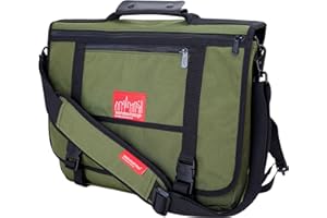 Manhattan Portage The Walstreeter with Back Zipper (Olive) One Size | Shoulder Pad Included on Strap | Water Resistant