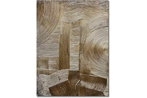 NANKAI Modern Abstract Painting 40x28 Inch Gold Textured Wall Art Deco Painting Frame Art Oil Painting
