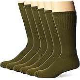 Jefferies Socks mens Military Uniform All Season Rib Top Crew Boot Socks 6 Pack