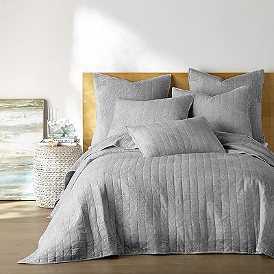 Buy Homthreads Naples Two Euro Pillow Shams Microfiber Waffle Jacquard Coral Light Grey Euro Size 26 X 26in And Pillow Sham Size Online In Indonesia B08kxqrl1z