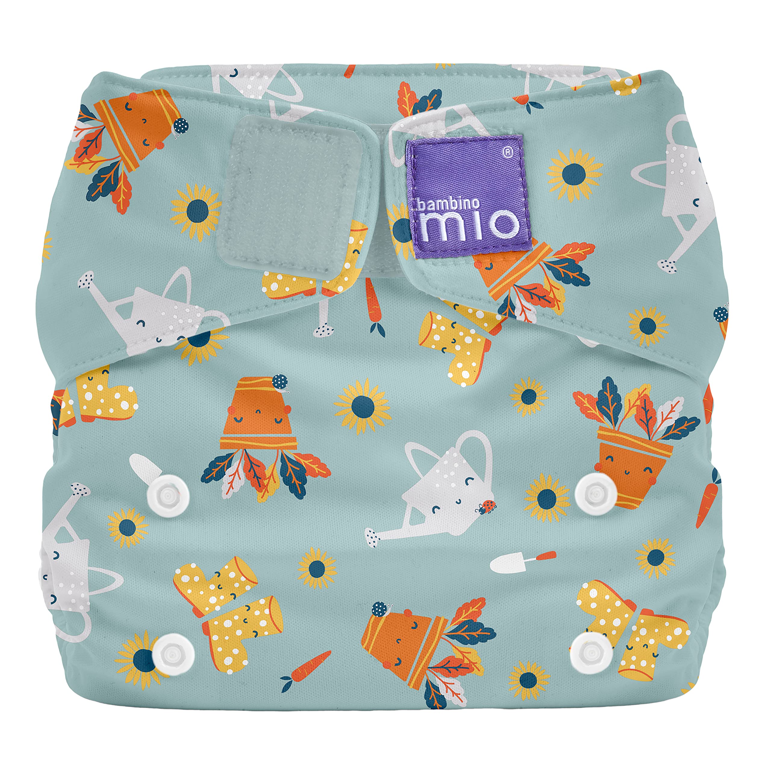 Bambino Mio, Miosolo Classic All-in-One Reusable Nappy, Eco Chemical Free Nappy (Get Growing, One Size)
