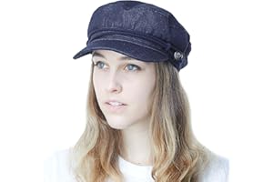 The Hat Depot 100% Cotton Greek Fisherman's Cap (S/M, Dk. Denim)
