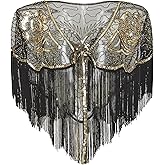 BABEYOND 1920s Shawl Wraps Gatsby Beaded Evening Cape Bridal Shawl for Evening Dresses Wedding Party