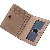 Alldaily Small RFID Wallet for Women Slim Compact Bifold Pocket Ladies Travel Mini Purse (Apricot)