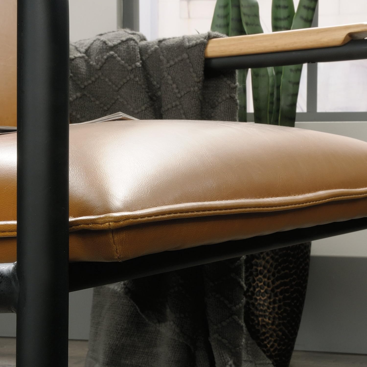 Sauder Boulevard Café Lounge Chair, Camel finish: Furniture & Decor