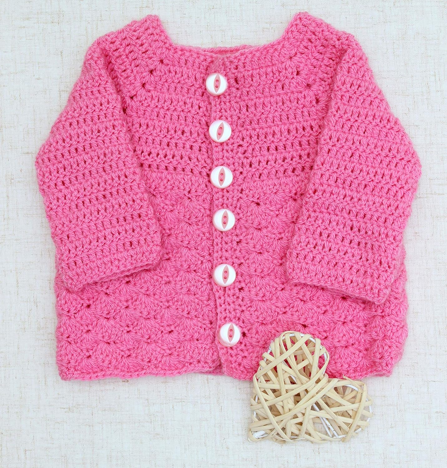 Crochet Pattern for Babies Raglan Cardigan Baby Cardigan Pattern, 3 Sizes Preemie, 0 to 3 Months - Image 4