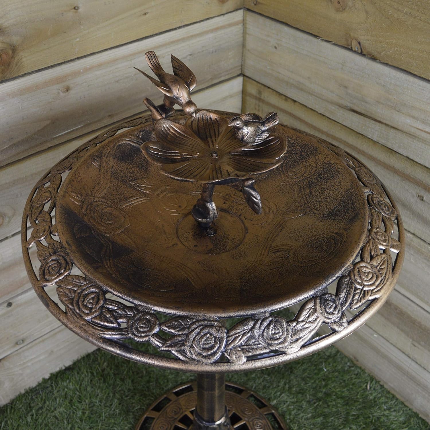 Redwood Leisure Bronze Effect Bird Bath Garden Outdoors Wildlife Garden & Outdoors Birdbaths