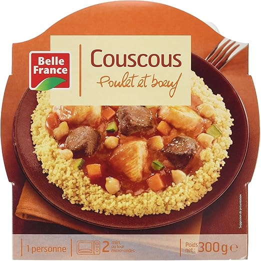 Belle France Couscous Poulet/Bœuf MicroOndes 300 g Lot de 8 Amazon