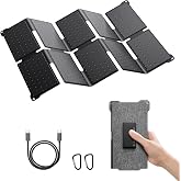 [Upgraded] BigBlue 35W Solar Charger with Fast Charging USB-A/PD 25W USB-C | IP68 Waterproof, 25.4% High Efficiency, Lighweight Solar Panels for iPhone/Android, iPad, Power Bank, Camping, Backpacking