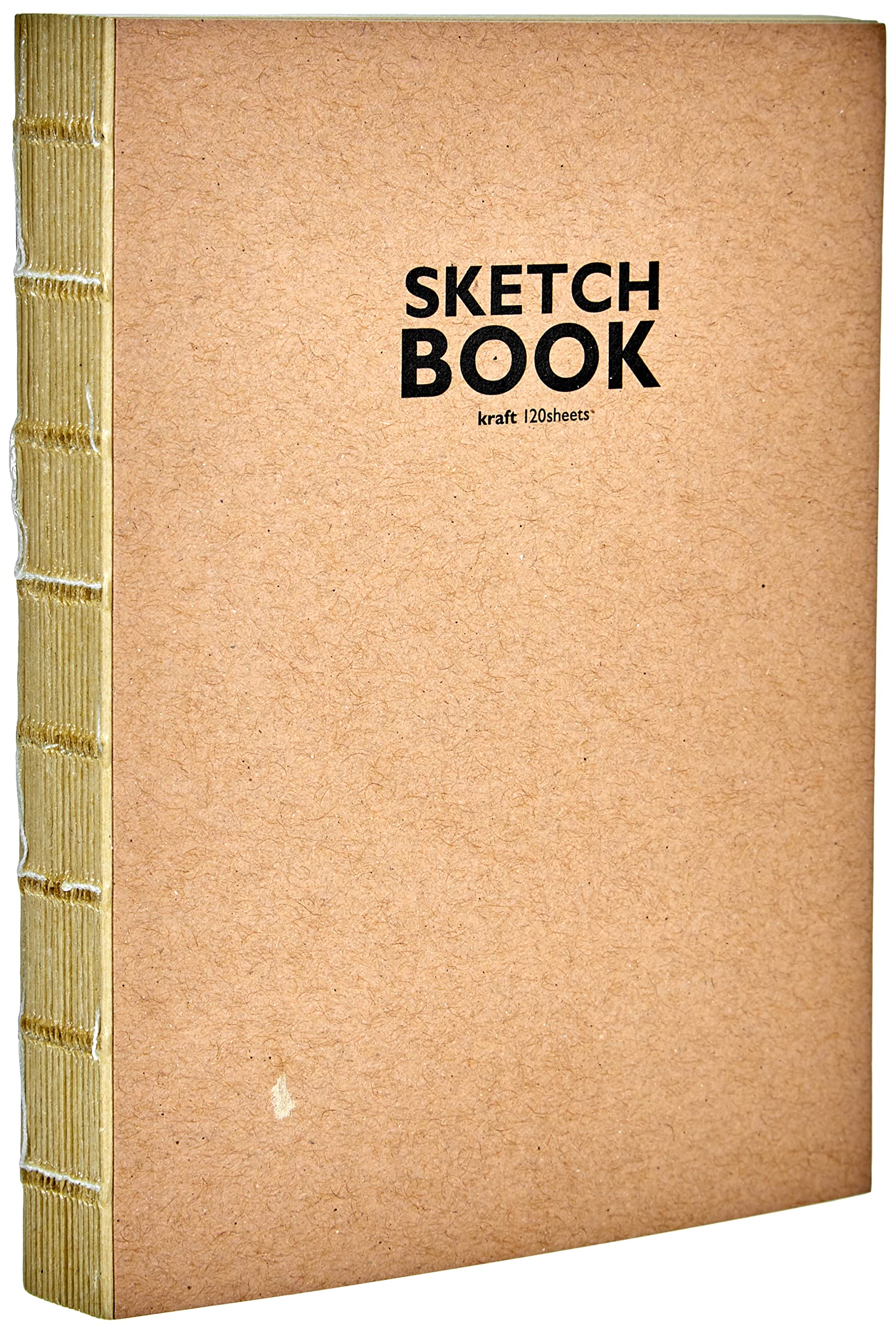 Sketchbook Open Thread Binding, DIN A6, 120 Sheets, 100 g/m², Robust, Recyclable Kraft Paper Made from Unbleached Natural Fibres — image 1