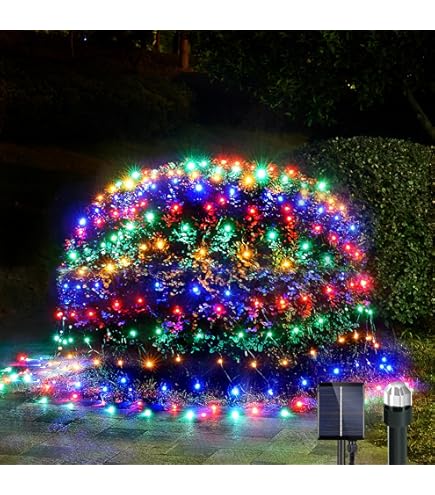 WBao Solar Christmas Lights Outdoor 200LED 8.4ft x 5.2ft
