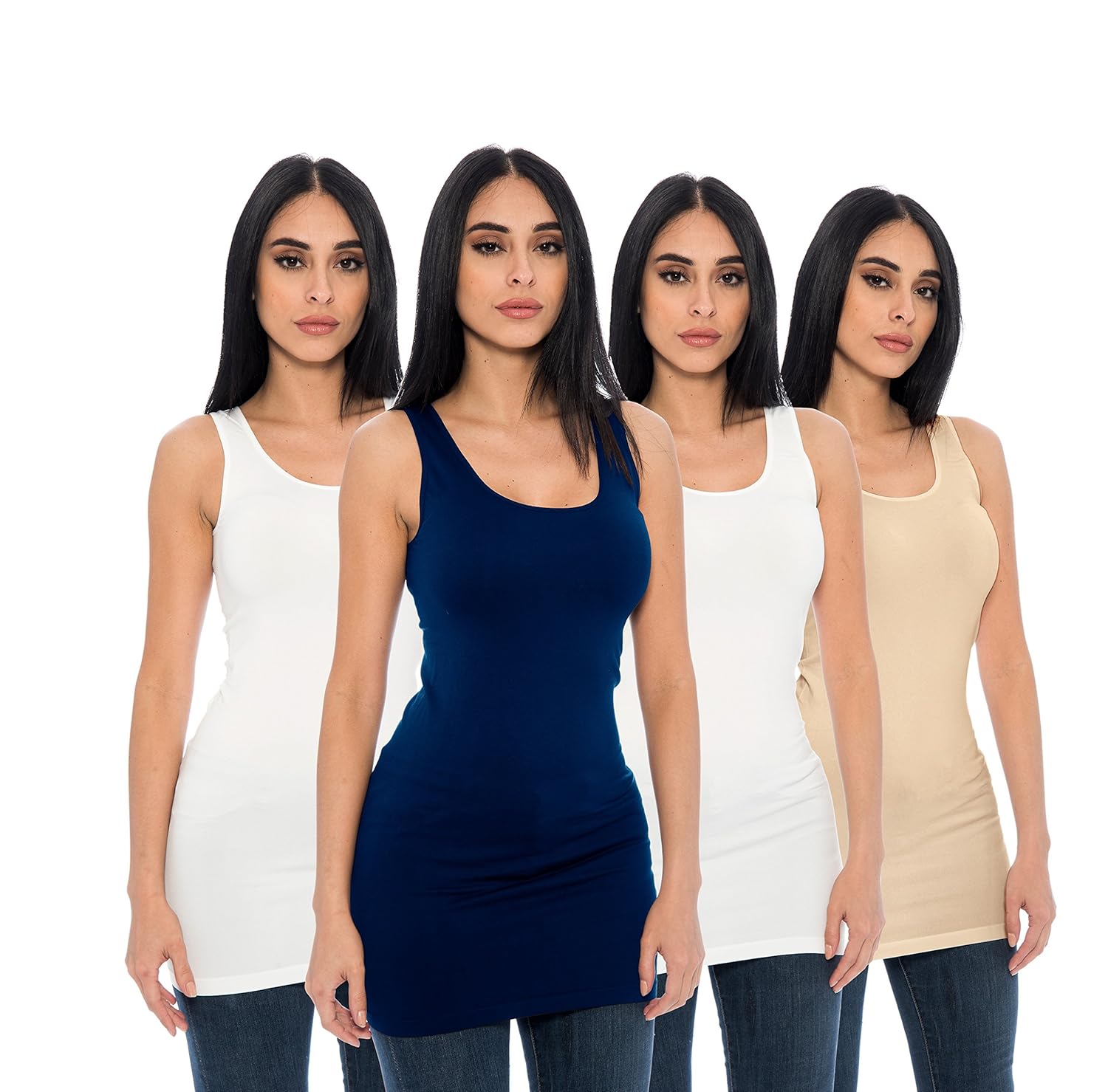 plus size long tank tops for layering