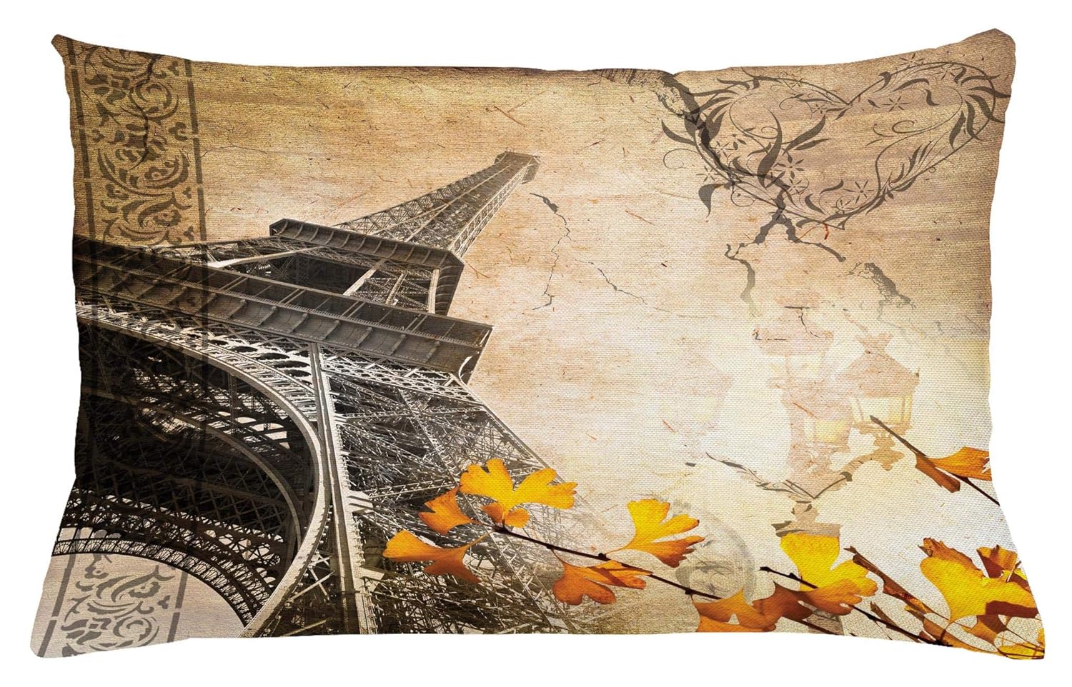Amazon Com Lunarable Eiffel Tower Throw Pillow Cushion Cover