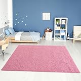 THE RUGS Pink Shaggy Living Room Rug 180x270 cm Soft 30 mm Thick view 2