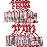 Bulk Catholic Scapulars with Saint Michael and Our Lady of Guadalupe, Religious Prayer Necklace for Men and Women, Multicolored Classroom Scapular Pack of 12