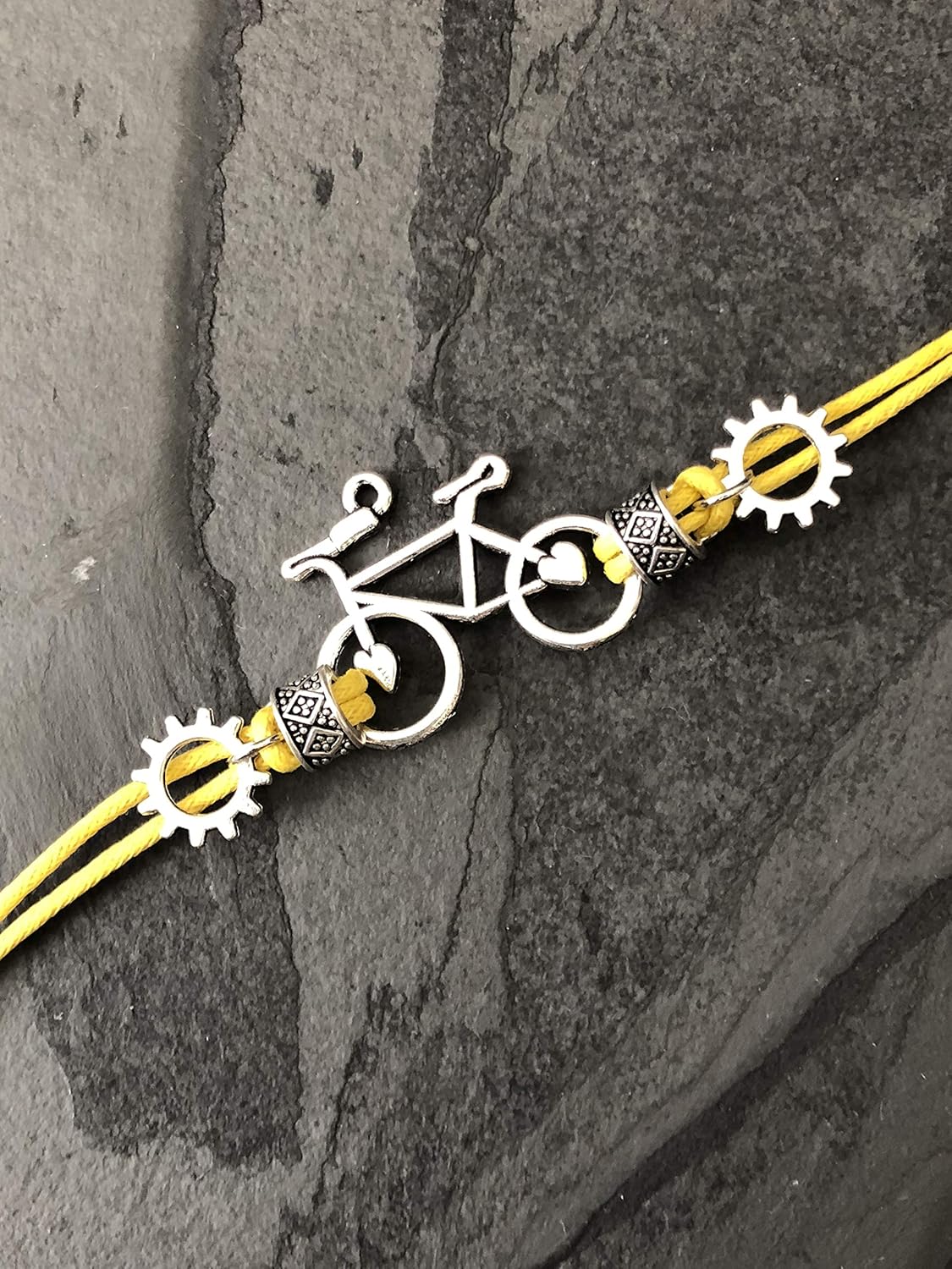 Bicycle Friendship Bracelets Yellow/Bike Bracelet