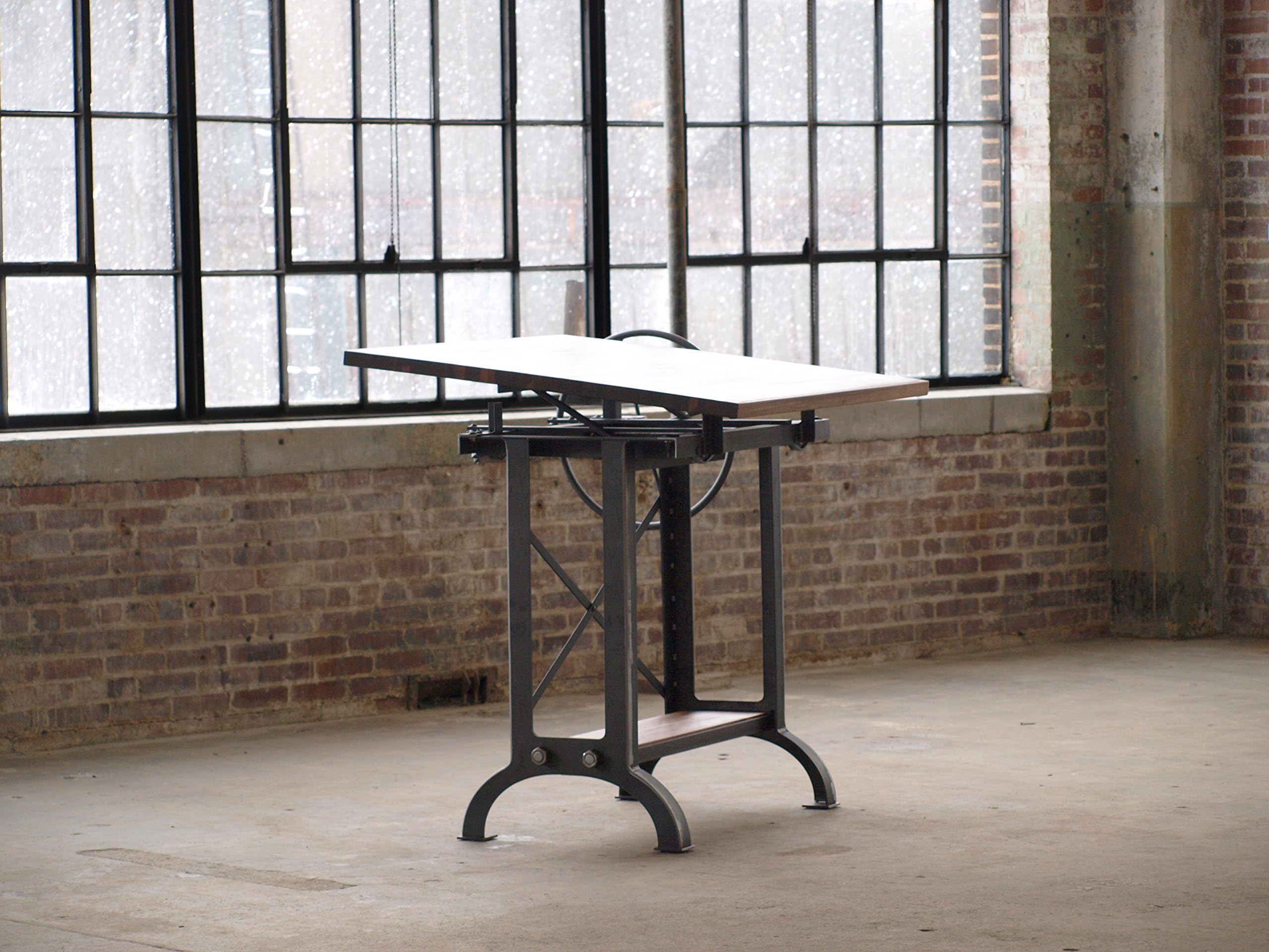 Walnut Industrial Drafting table