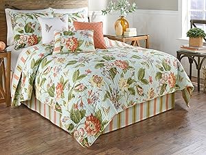 WAVERLY Laurel Springs 4-Piece Opal Reversible Quilt Collection, King