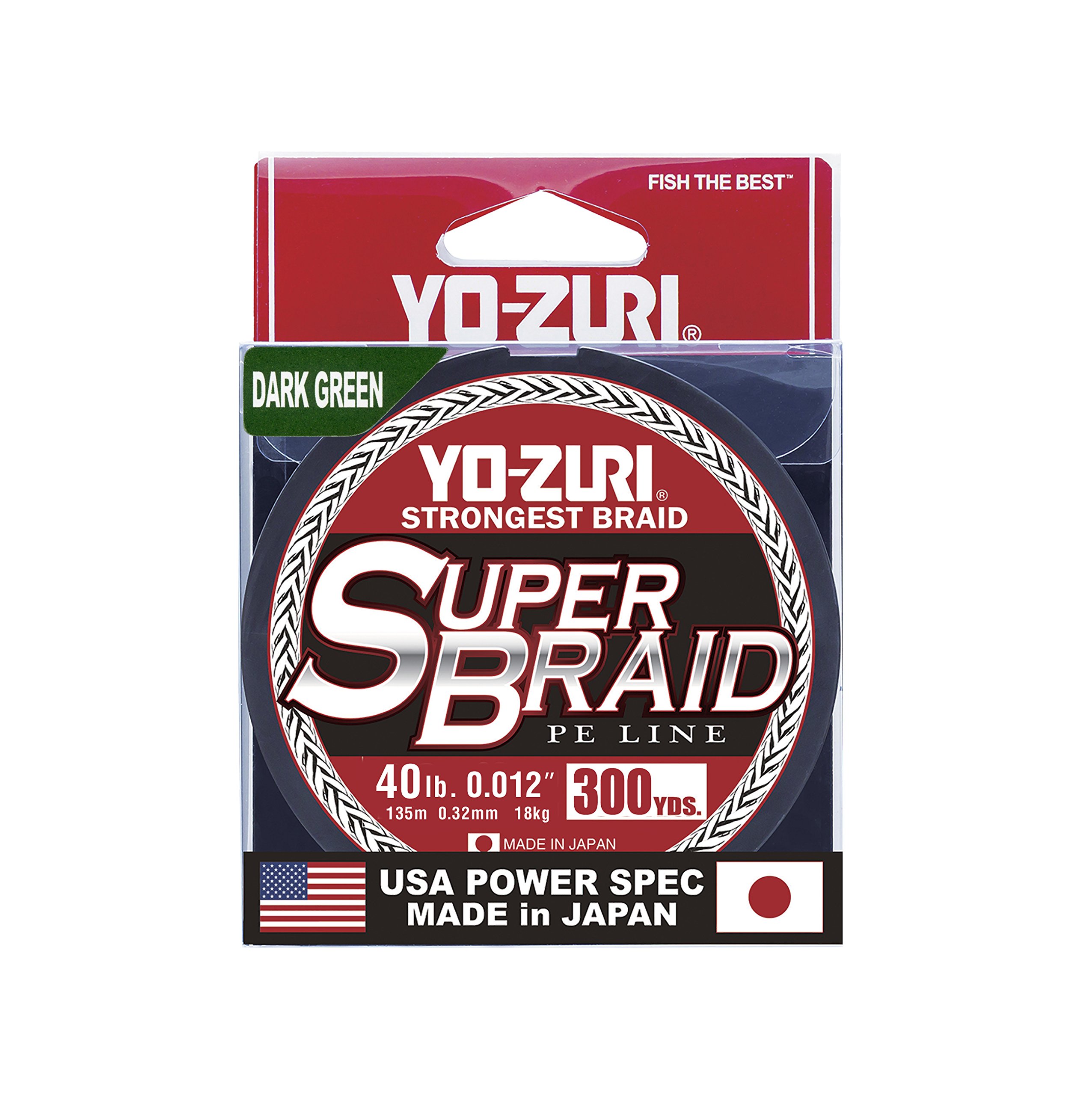 Yo-Zuri Superbraid 300 yd Floating Braid, Dark Green, 40 lb — image 1