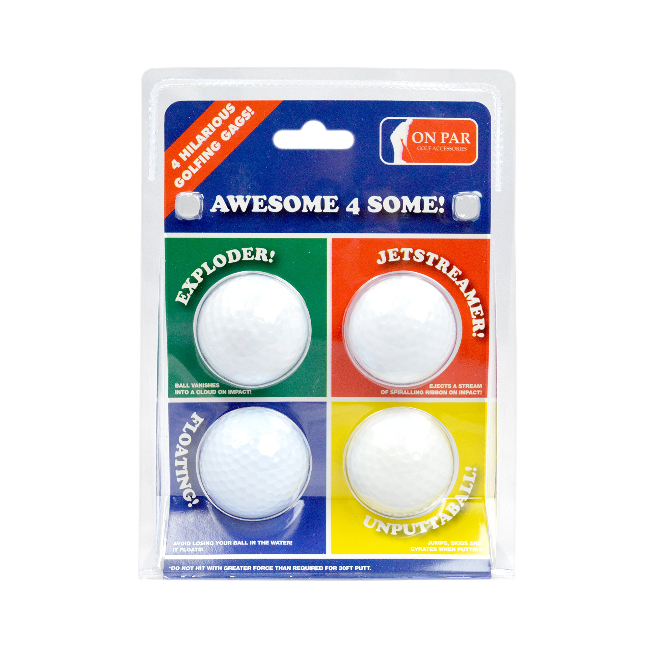 Second Chance On Par Awesome 4 Some Four Joke Balls - Exploder, Jetstreamer, Floater & Unputtaball