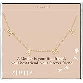 Suavell Mama Necklace - Gold Dipped Momma Necklace for Women - Expecting Mom Gift - For New Mother to Be - Mama Gifts for Expecting Mothers - New Mommy Present - Mother’s Day Jewelry