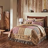 VHC Brands Quilt Queen, Cotton Quilt, Country Bedding, Pip Vinestar Collection, Size - 94x94, Natural
