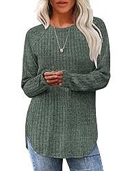 Saloogoe Womens Sweaters Dressy Casual Tunic Tops