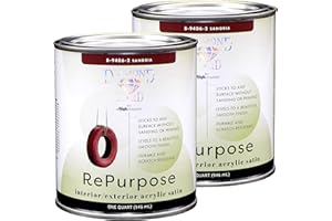 Majic Paints Interior/Exterior Satin Paint, RePurpose your Furniture, Cabinets, Glass, Metal, Tile, Wood and More, Sangria Red, 2-Quart