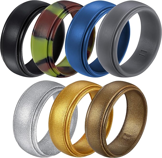 Untouchble Silicone Wedding Ring for Mens Rubber Wedding