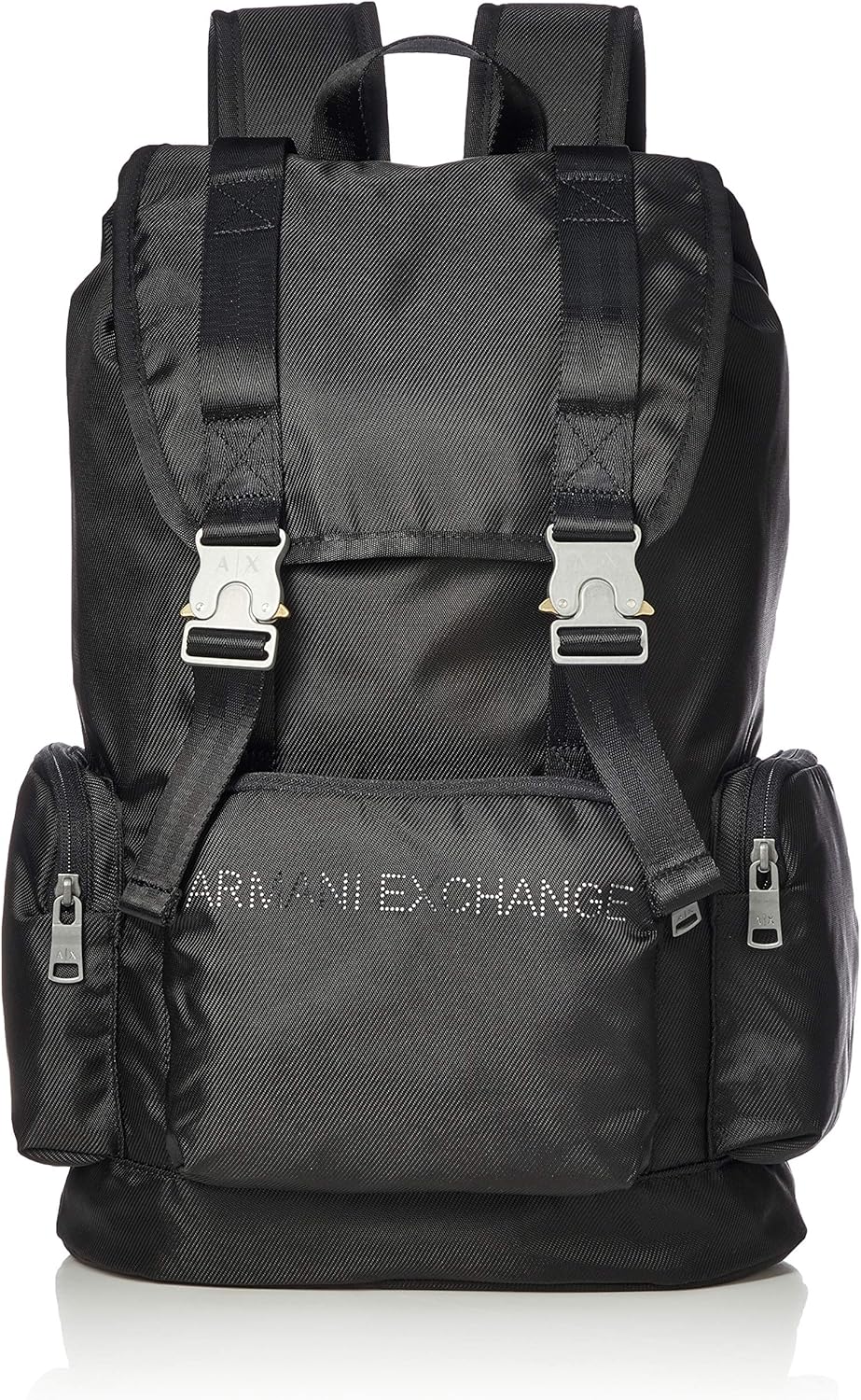 Armani Exchange Buckle Backpack Men’s Backpack, Black, 43.5x14.5x29