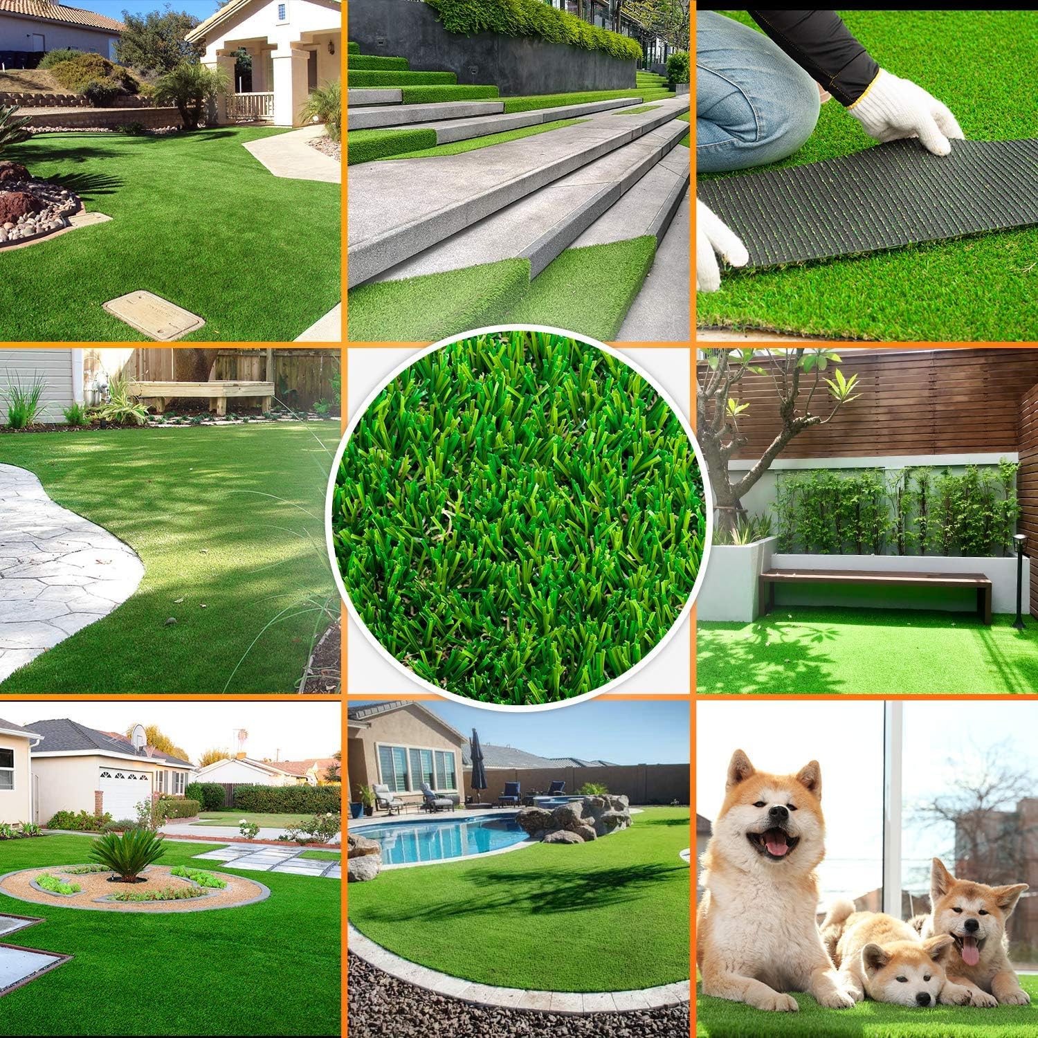1.25 Pile Height Soft and Lush Natural Looking Synthetic Mats SMARTLAWN