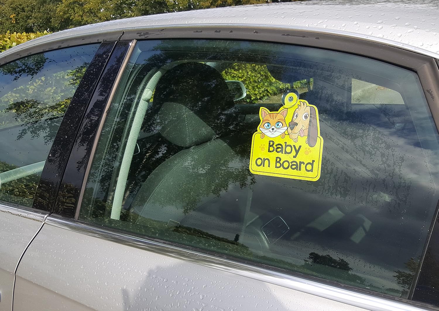 Baby on Board car sign for car window, Great gift/gifts/present/presents for new baby girl, boy, kid, child, children - Image 4
