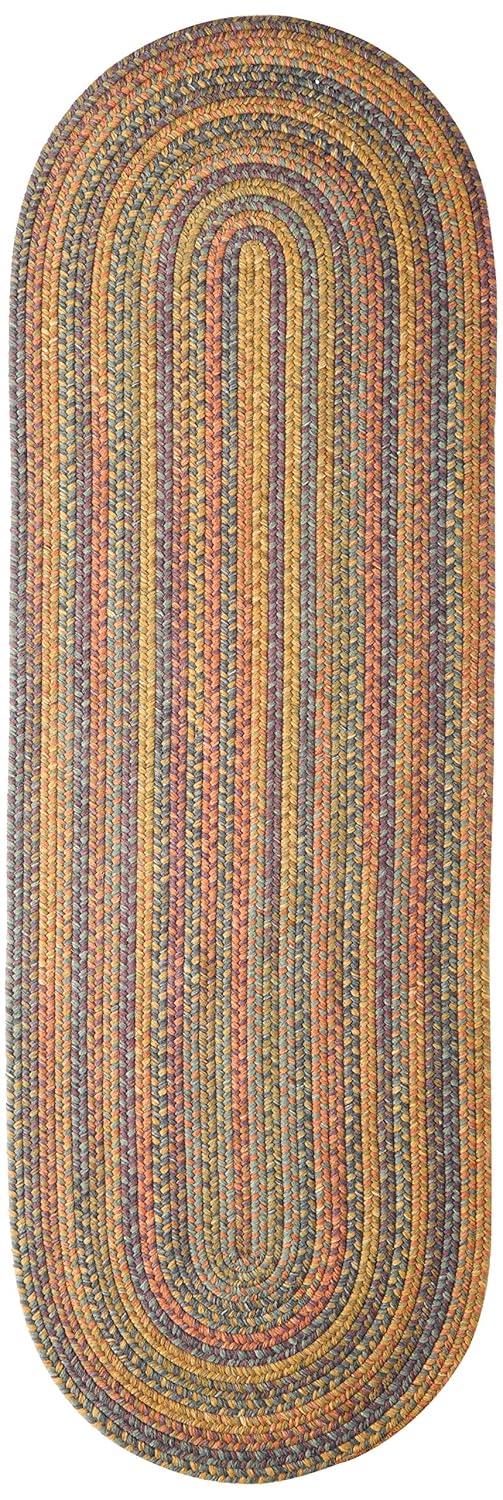 Colonial Mills Rustica Braided Rug, 2 by 8', Floral Burst