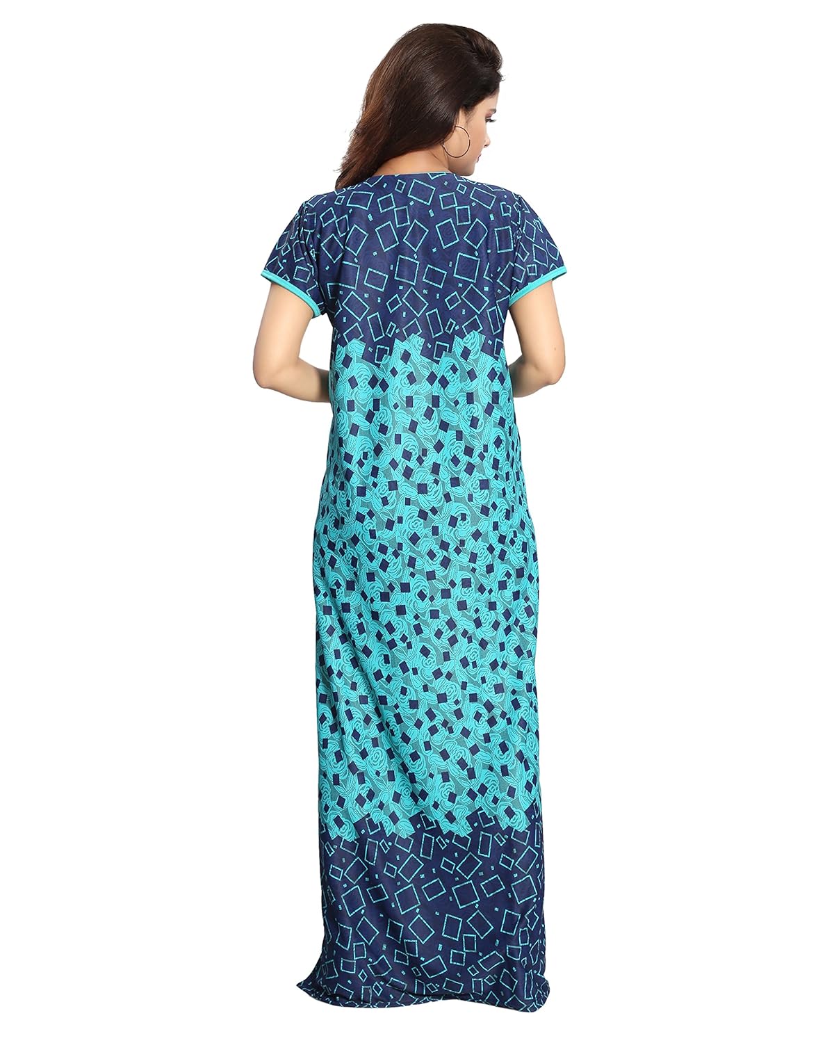 tucute rectangular ice print nighty/night gown/nightwear/nightdress/sleepwear