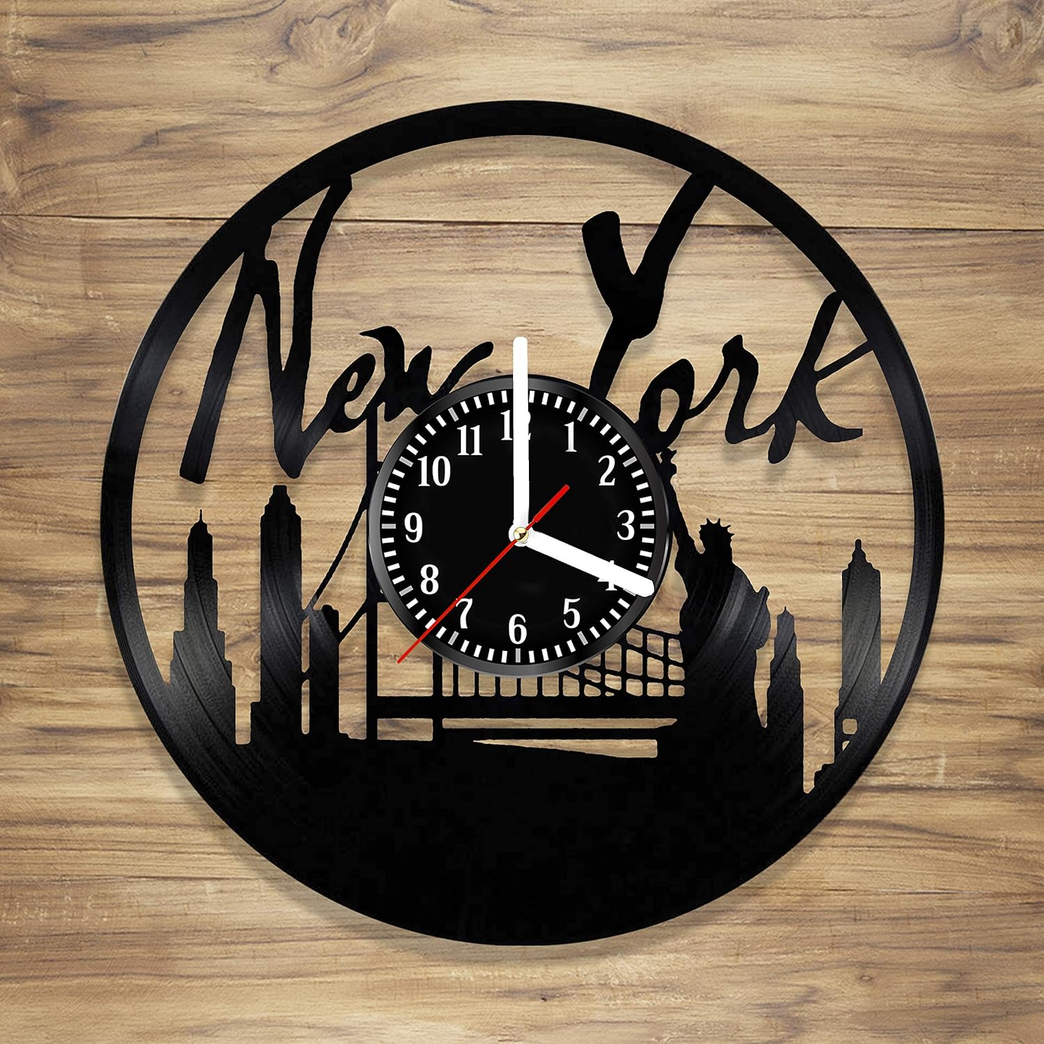 New York City Vinyl Wall Clock USA Perfect Art Decorate