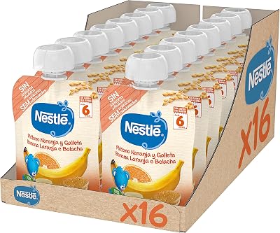 Nestlé Puré Plátano Naranja Galleta 16x90g
