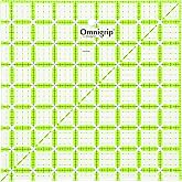 Omnigrip Neon Quilters Ruler | Highlighted 1/8" Ruler Markings, 1/4" Dot and Line Grid Pattern, Patented Non-Slip Backing