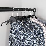 HANGERWORLD 20 Black Plastic Coat Hangers 43 cm for Knitwear Shirts view 6