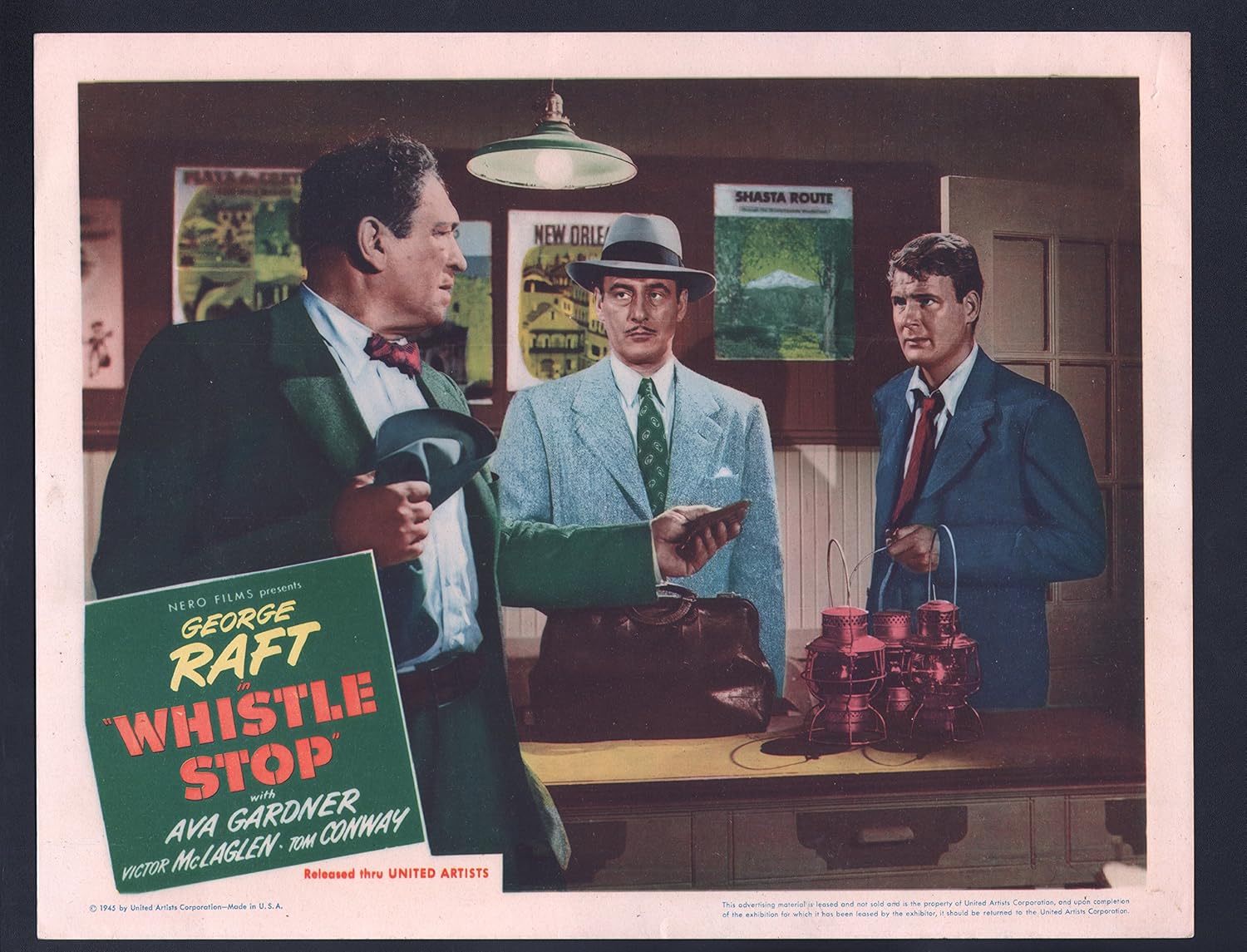 MOVIE POSTER Whistle Stop Lobby Card1946Tom Conway