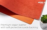 Nordik By Design Nordik Leather Desk Mat Cable Organizer Tangerine 89x43 cm view 4