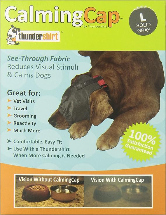 Thundershirt TH00154 Large Dog Anxiety Treatment Calming Cap, Blue