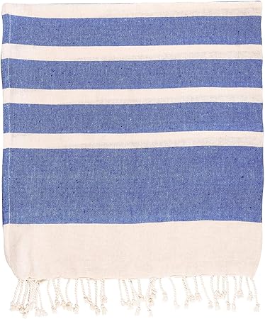 Toalla de baño - Microfibra de 100 % algodón Turco - Rayas Azul Marino: Amazon.es: Hogar