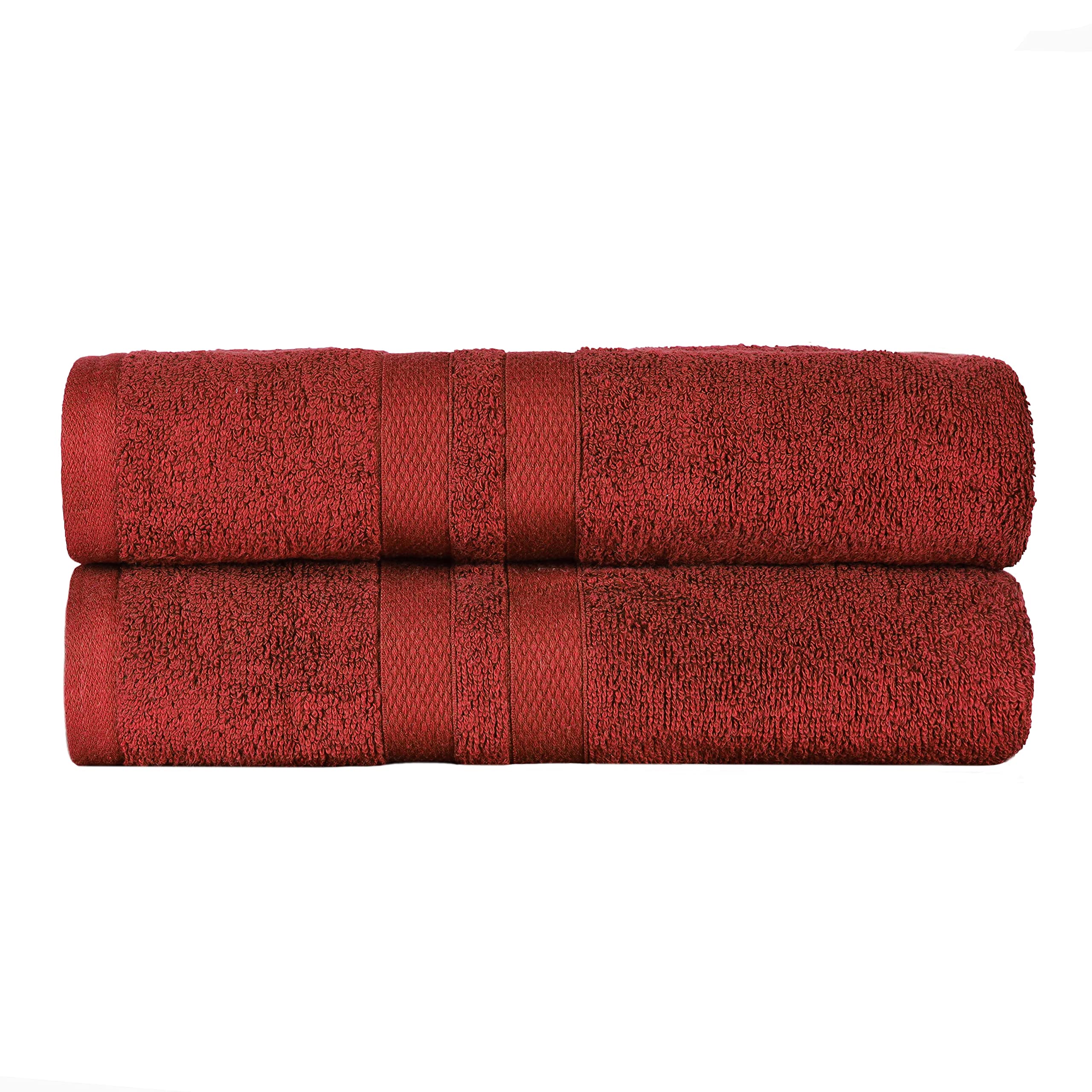 Superior Ultra-Soft 2-Piece Cotton Bath Sheet Set, Perfect for Bathroom Decor, Shower, Spa, Gym, Guest Room, Home Essentials, Daily Use, Soft, Absorbent, Oversized Body Towels – Maroon