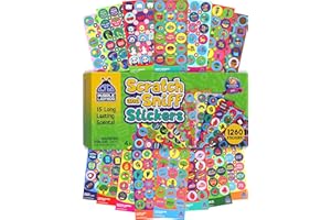 PURPLE LADYBUG 1260 Scratch and Sniff Stickers for Kids - Reward & Motivational Stickers - Smelly Stickers Teacher Must Haves