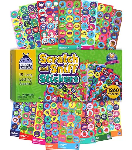 Lot d'autocollants Stink Factory Scratch N Sniff feuilles neuves grand