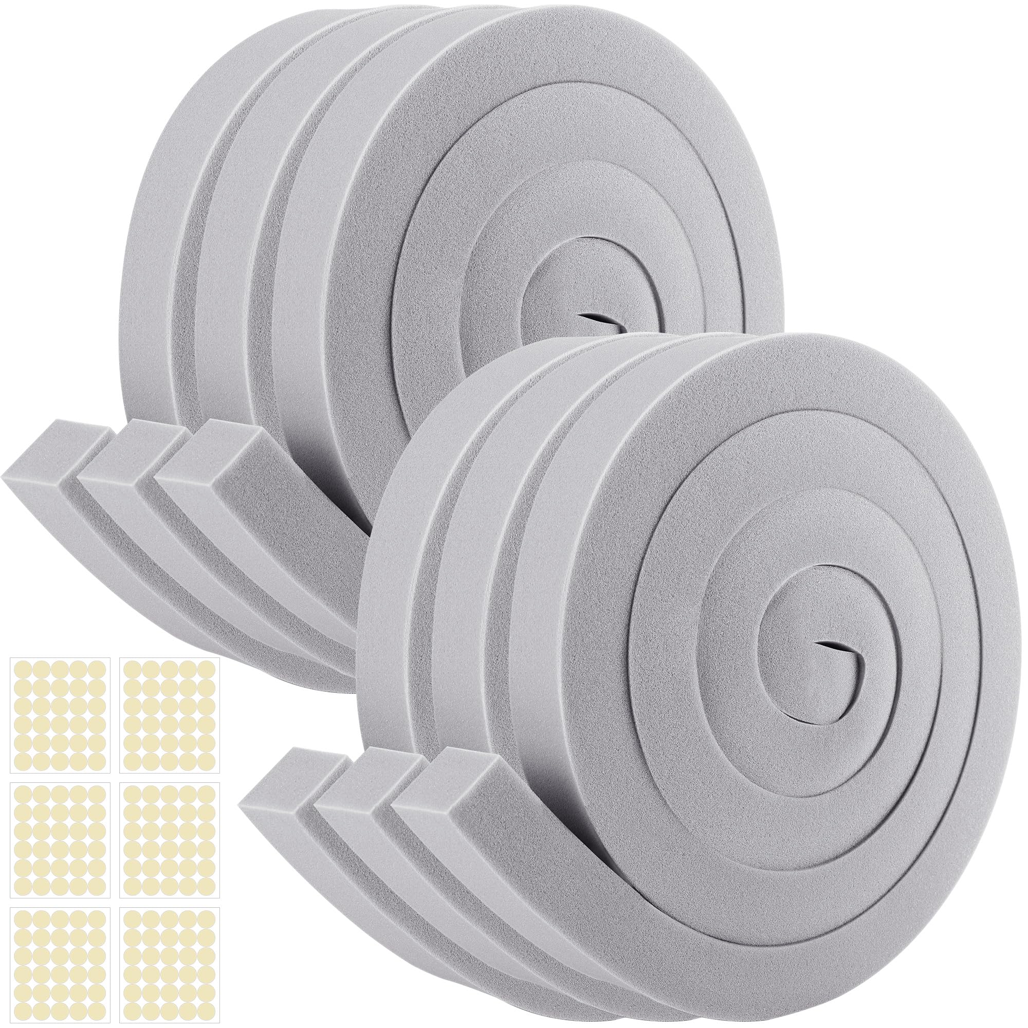 Photo 1 of moonoom 6 Pcs Foam Air Conditioner Weatherseal Tape-1'' x 1'' x 6.5ft Air Conditioner Foam Tape-Non-Adhesive Foam Seal Strip with Glue Point for Air Conditioner Door Window Seal