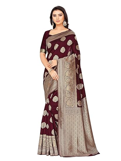 leeza store Womens Banarasi Saree