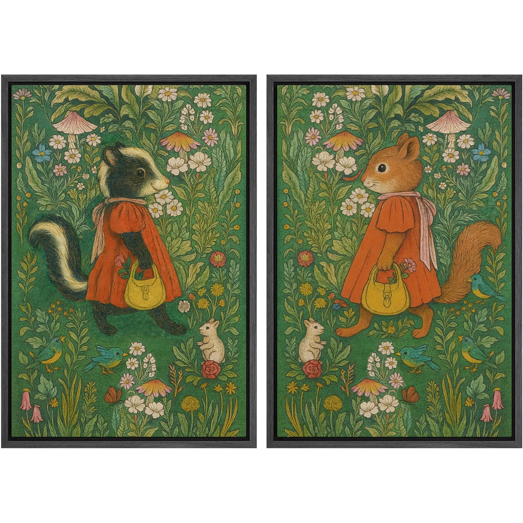 MUDECOR Framed Canvas Print Wall Art Set Whimsical